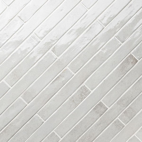 MSI Maestro White Brick 2 in. x 18 in. Polished Porcelain Floor