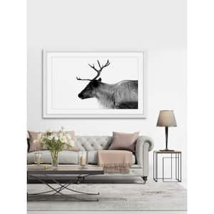 24 in. H x 36 in. W "Antler Profile" by Marmont Hill Framed Printed Wall Art