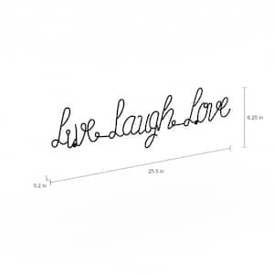 "Live Laugh Love" Metal Cutout Sign