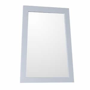 Lorenzo 22 in. W x 28 in. H Framed Trapezoid Bathroom Vanity Mirror in White