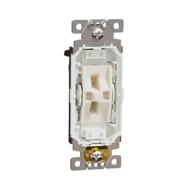 Square D X Series 20 Amp Single Pole Switch Module Rocker Back Wire Light Switch White (Requires Rocker Plate)