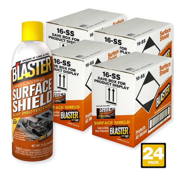 Blaster 12 oz. Long-Lasting Surface Shield Rust and Corrosion Protectant,  Lubricant Spray (Pack of 24) 16-SS - The Home Depot