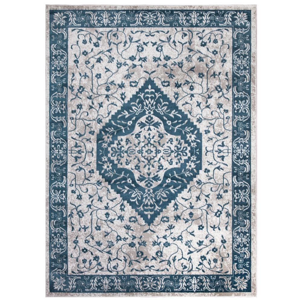 Concord Global Trading Jefferson Collection Pearl Heriz Blue