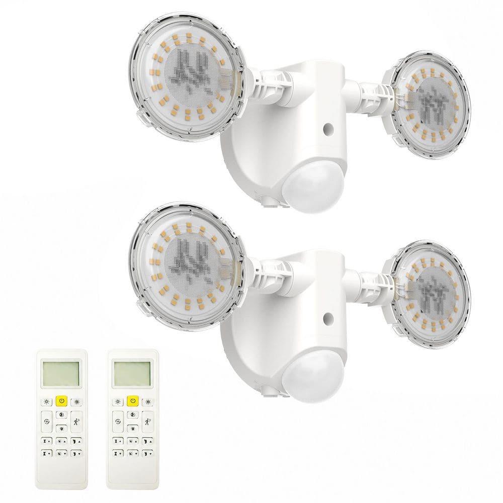 210 Watt Equivalent 3000 Lumen 180° White IP64 5000K Dusk to Dawn Motion Sensing Integrated LED Flood Light 2-Pack price history on PriceWatchPro