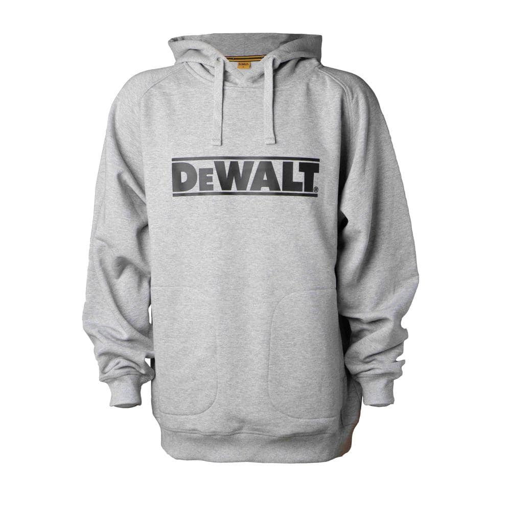 Logan Men's Size Large Heather Grey Cotton/Polyester Water Resistant Hooded Sweatshirt -  DEWALT, DXWW50075-008-L