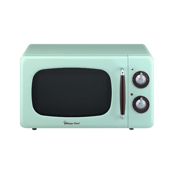 Magic Chef Retro 0.7 cu. ft. Countertop Microwave in Mint Green