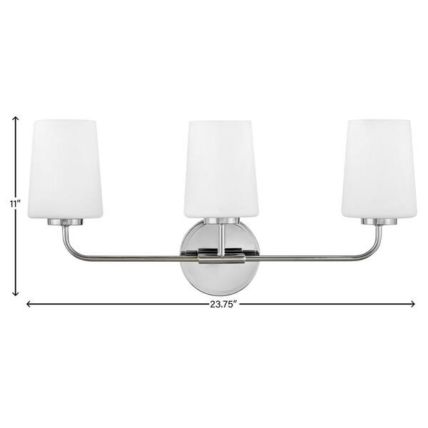 LARK - Kline 23.75 in. 3 Light Chrome Vanity Light
