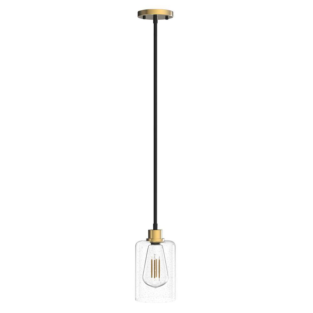 1-Light Black Modern Pendant Lighting Industrial Hanging Light Fixture with Seeded Glass Shade for Kitchen Island price history on PriceWatchPro
