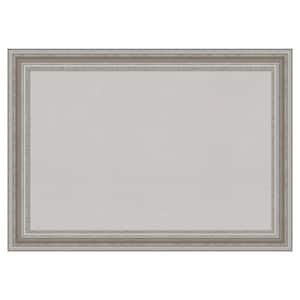Parlor Silver Framed Grey Corkboard 42 in. x 30 in Bulletin Board Memo Board