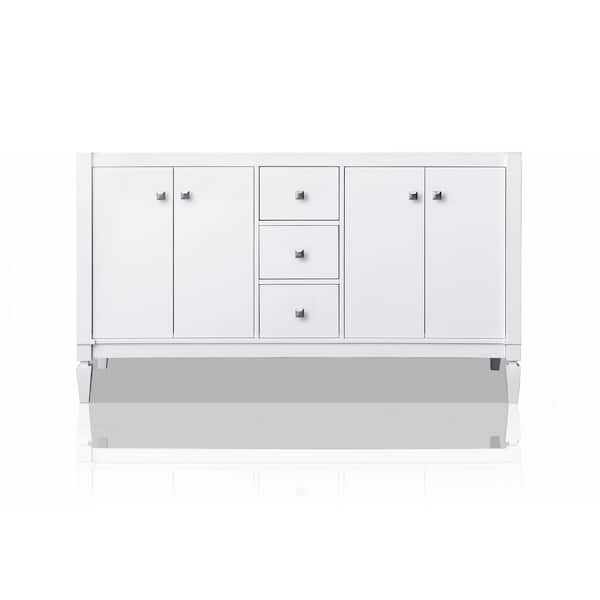 Ancerre Designs Kayleigh 59 in. W x 21 in. D Vanity in Cabinet Only in White