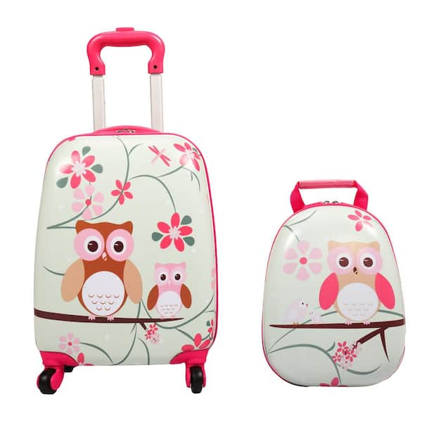 2 PCS Kids Luggage Set Carry on Luggage Travel Suitcase with