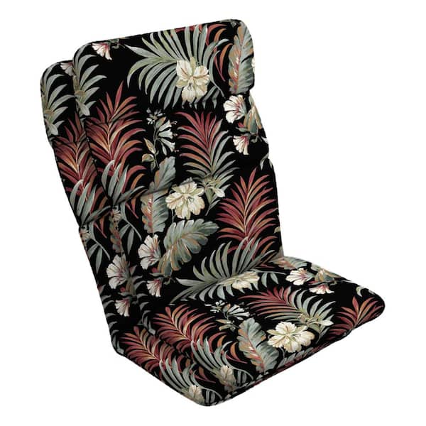 ARDEN 20 in. x 45.5 in. Outdoor Adirondack Chair Cushion in Simone Black Tropical (2-Pack)