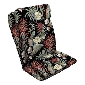 20 in. x 45.5 in. Outdoor Adirondack Chair Cushion in Simone Black Tropical (2-Pack)