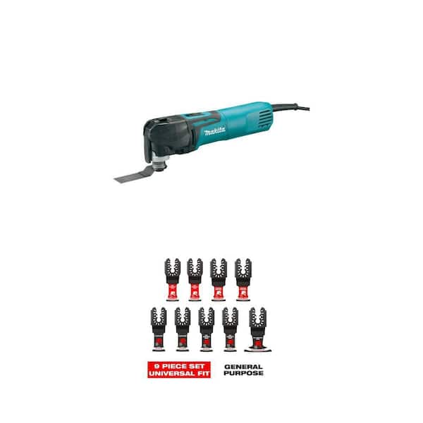 3A Corded Oscillating Multi-Tool Kit with Accessories and Blades