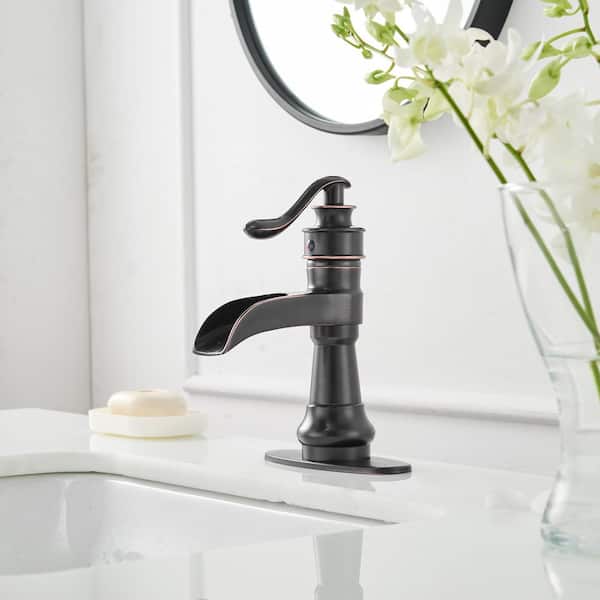 Single Hole Single-Handle Single Hole Low-Arc Bathroom Faucet in Oil Rubbed Bronze