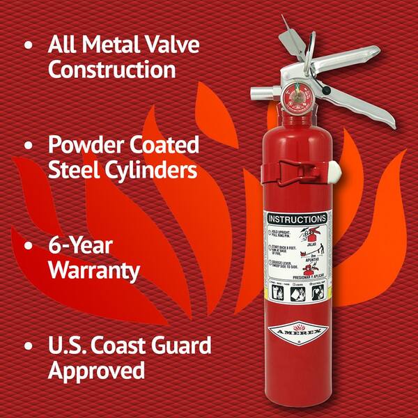 AMEREX 1-A:10-B:C 2.5 lbs. ABC Dry Chemical Fire Extinguisher B417T