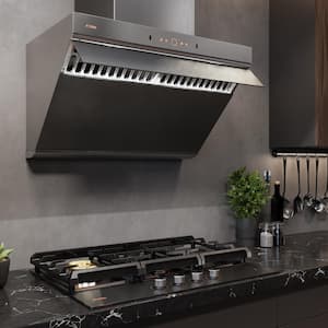 30 in. Series Ducted Under Cabinet Range Hood Moonshadow 1100 CFM in Black with Motion Activation