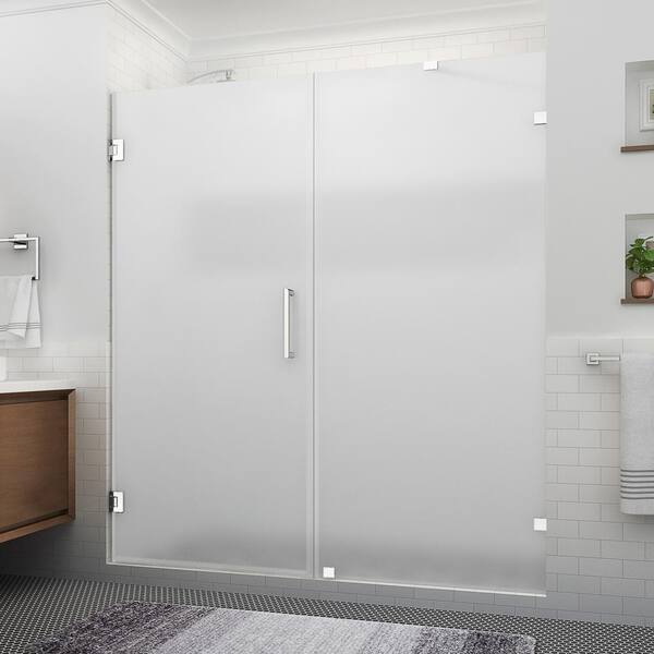 Aston Nautis Xl 73 25 To 74 25 In W X 80 In H Hinged Frameless Shower