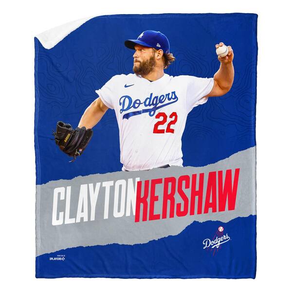 THE NORTHWEST GROUP MLB Dodgers 23 Clayton Kershaw Silk Touch Sherpa Multicolor Throw