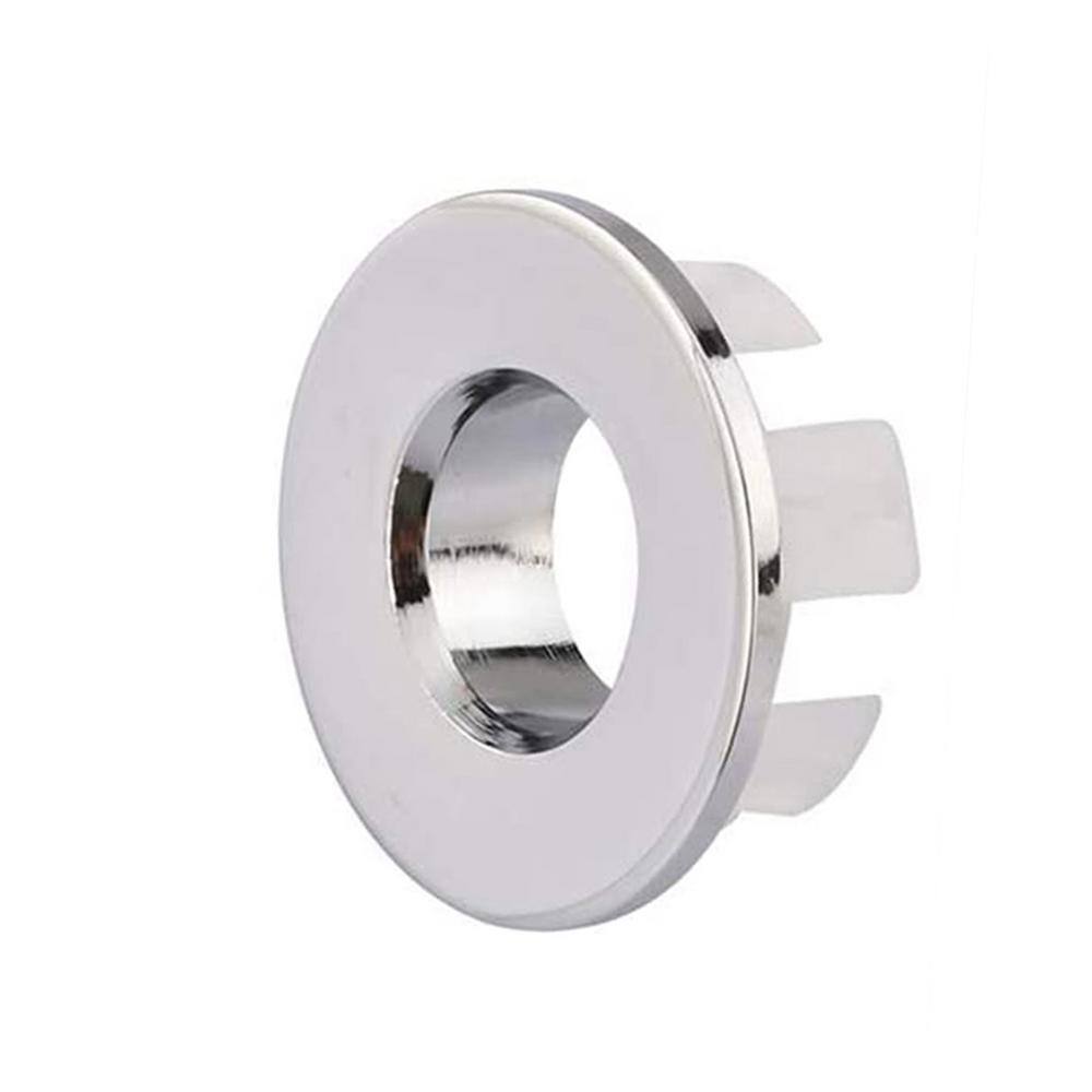 Stainless Steel Decorative Sink Overflow Hole Covers 4 Pack 4-Pack Stainless Steel Sink Overflow Covers - Decorative Insert For Kitchen & Bathroom Drain Cover Kitchen Sink