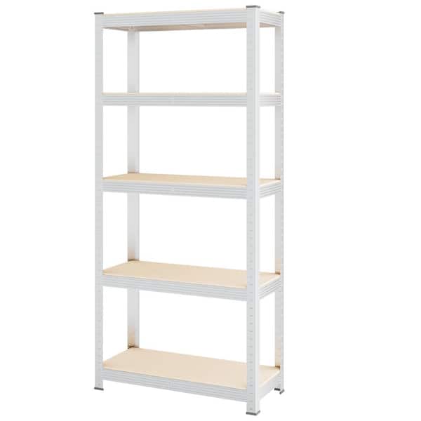 Unbranded 59 in. H 5-Shelf Silver Metal Pantry Organizer with Adjustable Storage Units