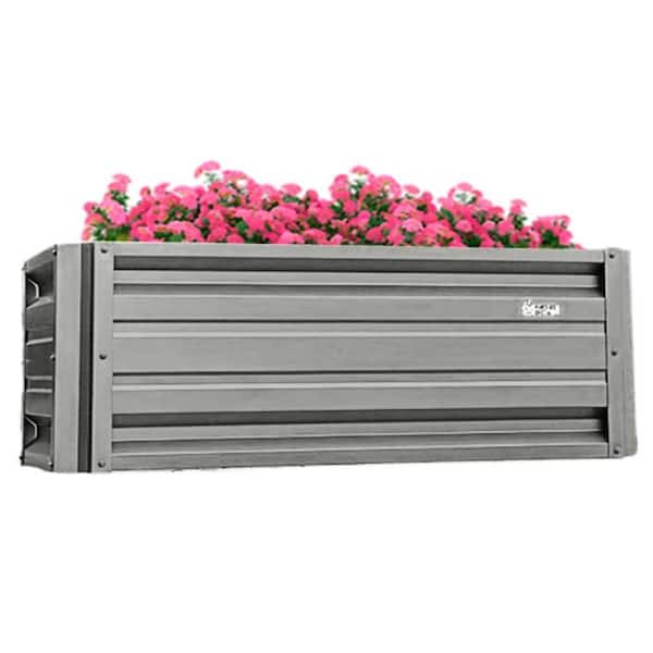 ALL METAL WORKS 24 inch by 48 inch Rectangle Charcoal Metal Planter Box