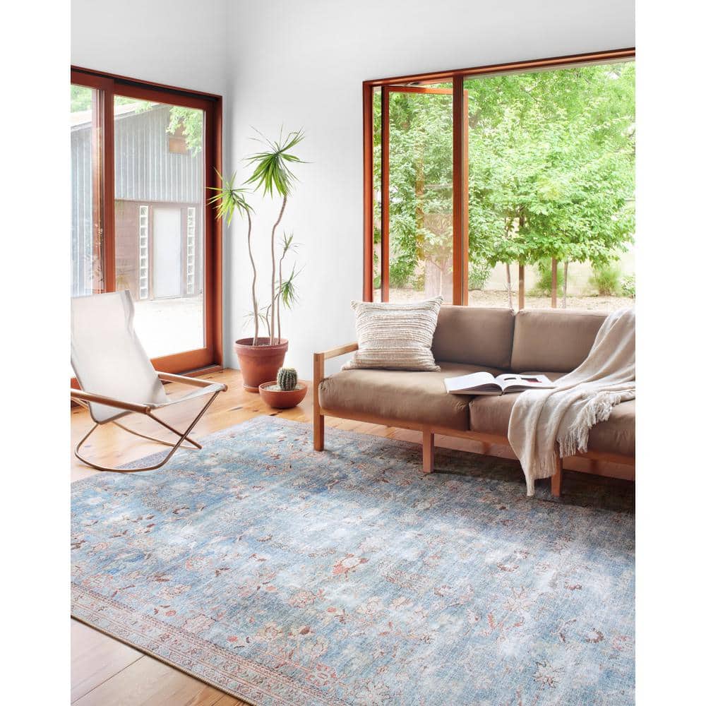 Teal and Multi Vintage Inspired Rectangular Area Rug