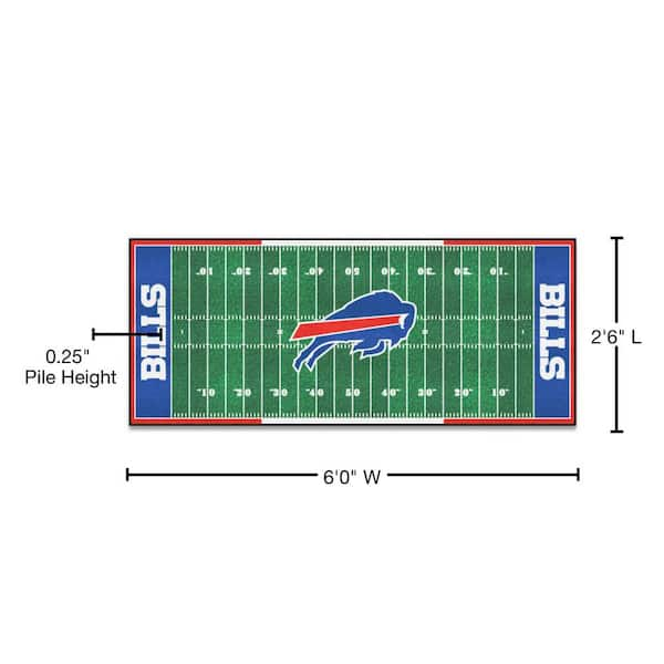 FANMATS Buffalo Bills 3 ft. x 6 ft. Football Field Rug Runner Rug 7345 -  The Home Depot