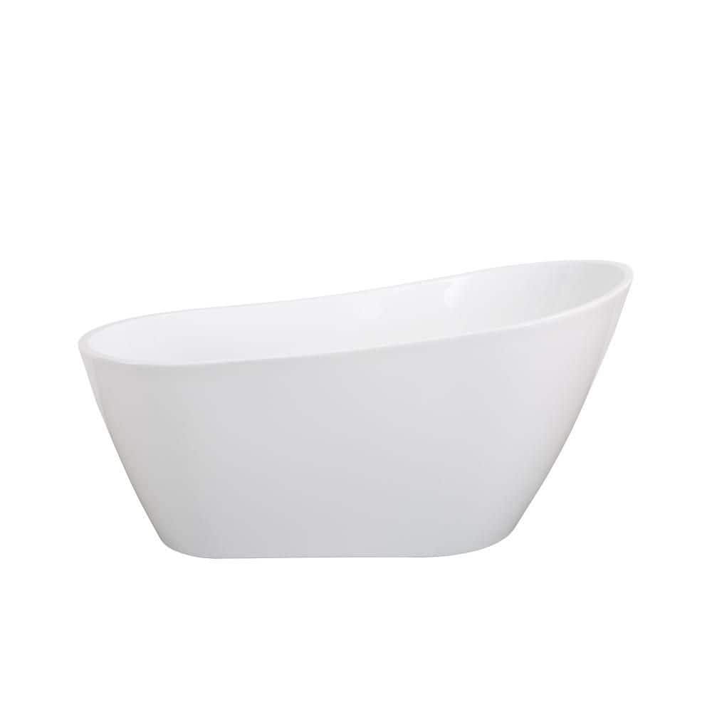 63 in. x 28.38 in. Single Slipper Acrylic Soaking Bathtub in White with cUPC Certifications price history on PriceWatchPro