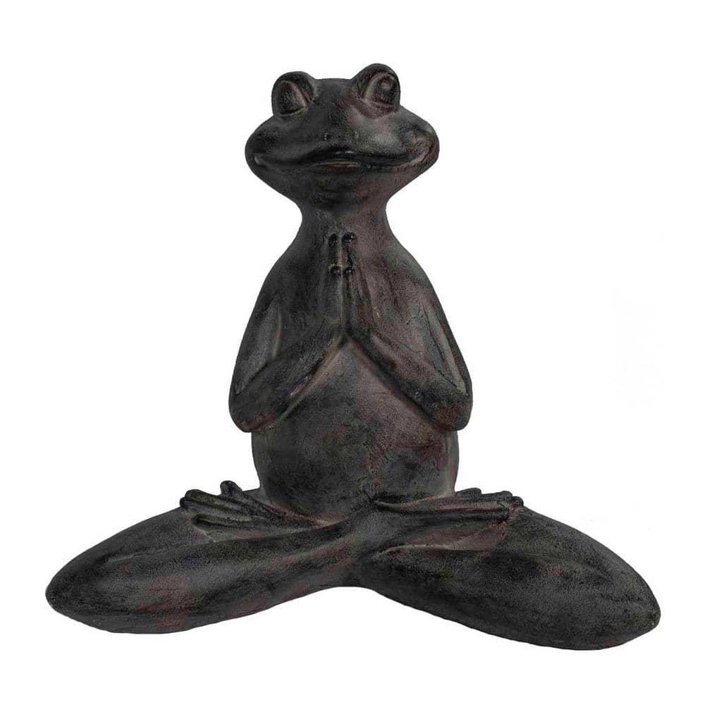 17 in. Sitting Praying Frog Statue FC10149AM The Home Depot