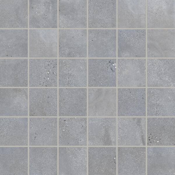 Bedrosians Area 51 Steel 2 in. x 2 in. Geometric Matte Porcelain Mosaic Tile (5.0 sq. ft. /Case)