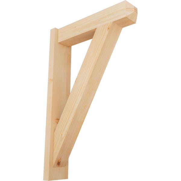 Ekena Millwork 6 in. x 34 in. x 22 in. Douglas Fir Traditional Craftsman Smooth Outlooker