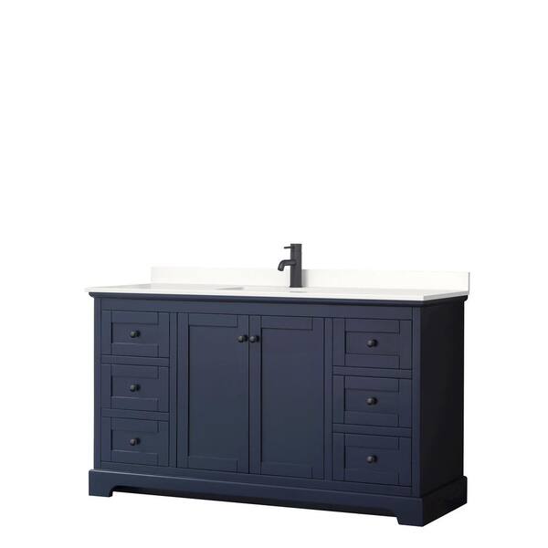 Wyndham Collection Avery 60 in. W x 22 in. D x 35 in. H Single Bath