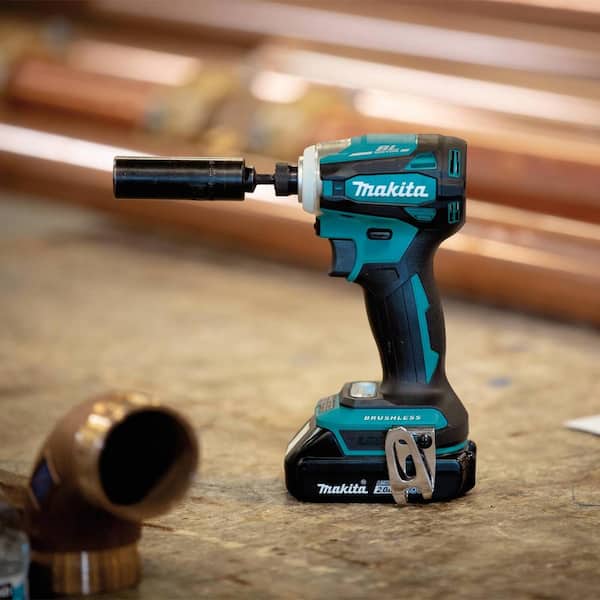Makita 18V LXT Lithium-Ion Brushless Cordless Quick-Shift Mode 4-Speed  Impact Driver Kit, 2.0Ah XDT19R The Home Depot