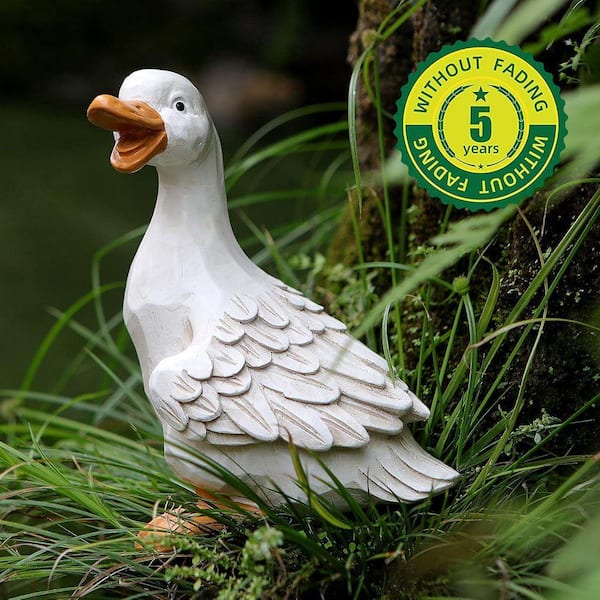3-Piece Outdoor Resin Duck/Goose Statues-Front Porch/Garden Decor