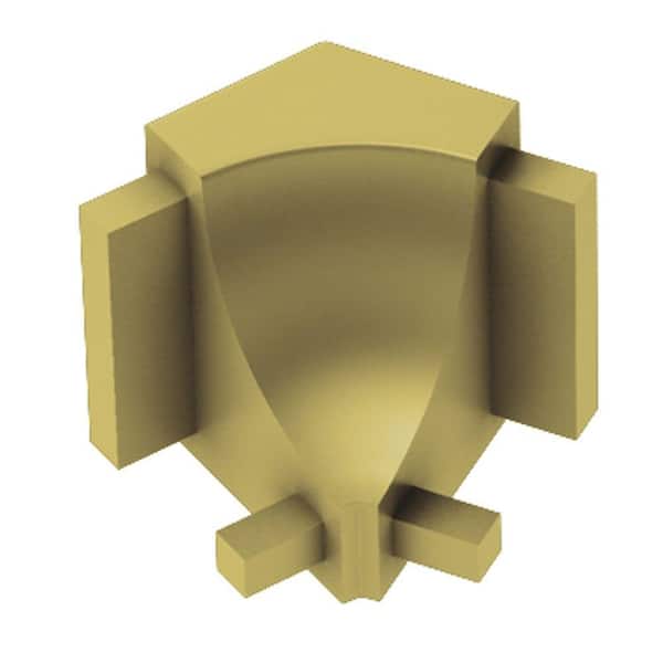Schluter Dilex-AHK Satin Brass Anodized Aluminum 1/2 in. x 1 in. Metal 135 Degree Inside Corner