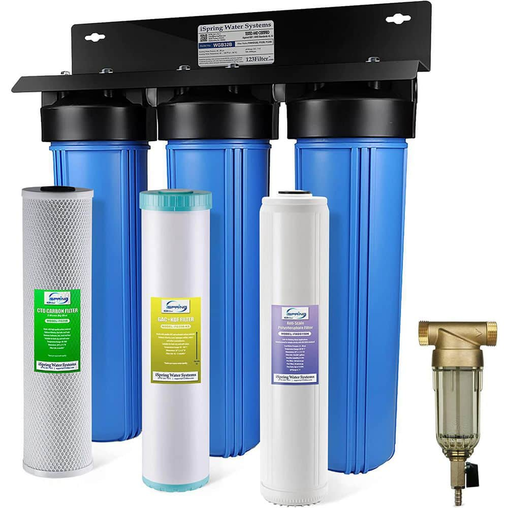 ISPRING Whole House Water Filter System w/Spin Down Sediment Filter ...