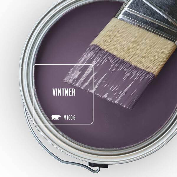 Behr Premium Plus 1 Qt M100 6 Vintner Flat Low Odor Interior Paint Primer 130004 The Home Depot