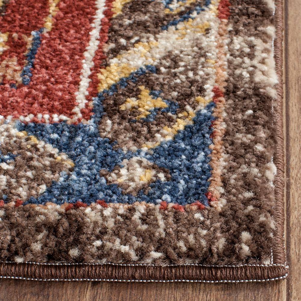 Bijar 8' x 10' Blue and Brown Floral Wool Area Rug