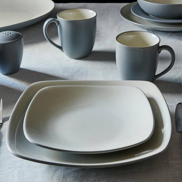Noritake Colorwave Slate 4-Piece (Gray) Stoneware Coupe Place