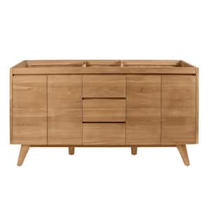 Coventry 60 in. Vanity Cabinet Only in Natural Teak