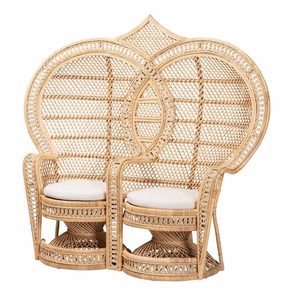 Nerita Natural Rattan 2-Seater Peacock Chair
