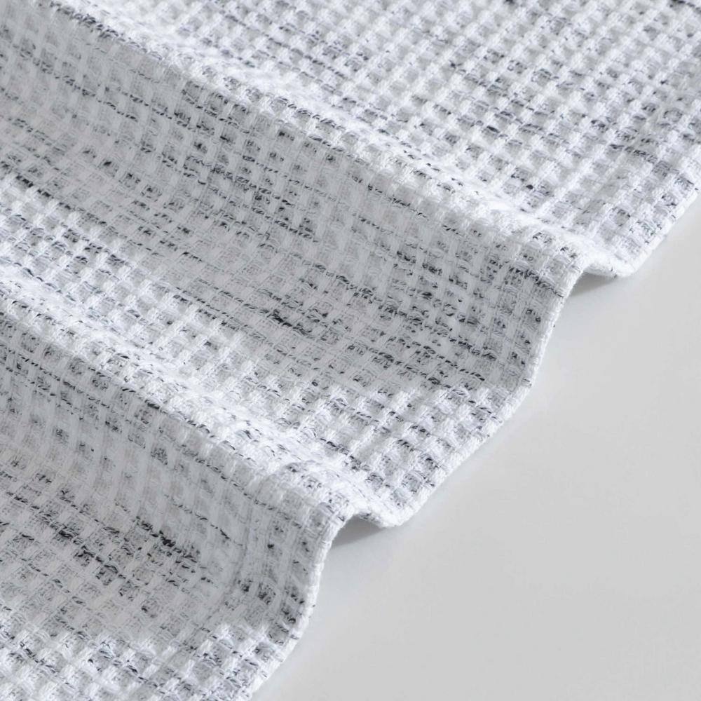 King White and Black Cotton Waffle Weave Blanket