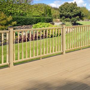 6 ft. Southern Yellow Pine Moulded Stair Rail Kit with SE Spindles