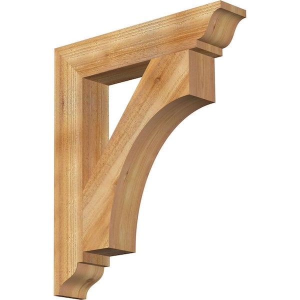 Ekena Millwork 4 in. x 26 in. x 22 in. Western Red Cedar Westlake Traditional Rough Sawn Bracket