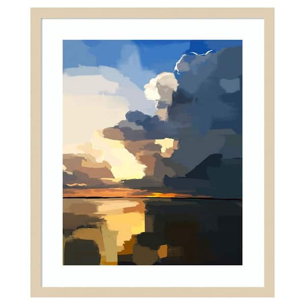 Amanti Art Abstract Seascape I by Emily Kalina 1 Piece Framed Giclee Nature Art Print 25 in. x 21 in.