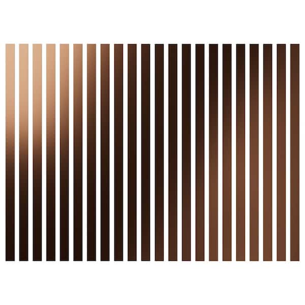 Ekena Millwork Adjustable Slat Wall 1/8 in. T x 2 ft. W x 4 ft. L Bronze Mirror Acrylic Decorative Wall Paneling (22-Pack)