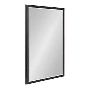 Oakhurst 24.00 in. W x 36.00 in. H Black Rectangle Traditional Framed Decorative Wall Mirror