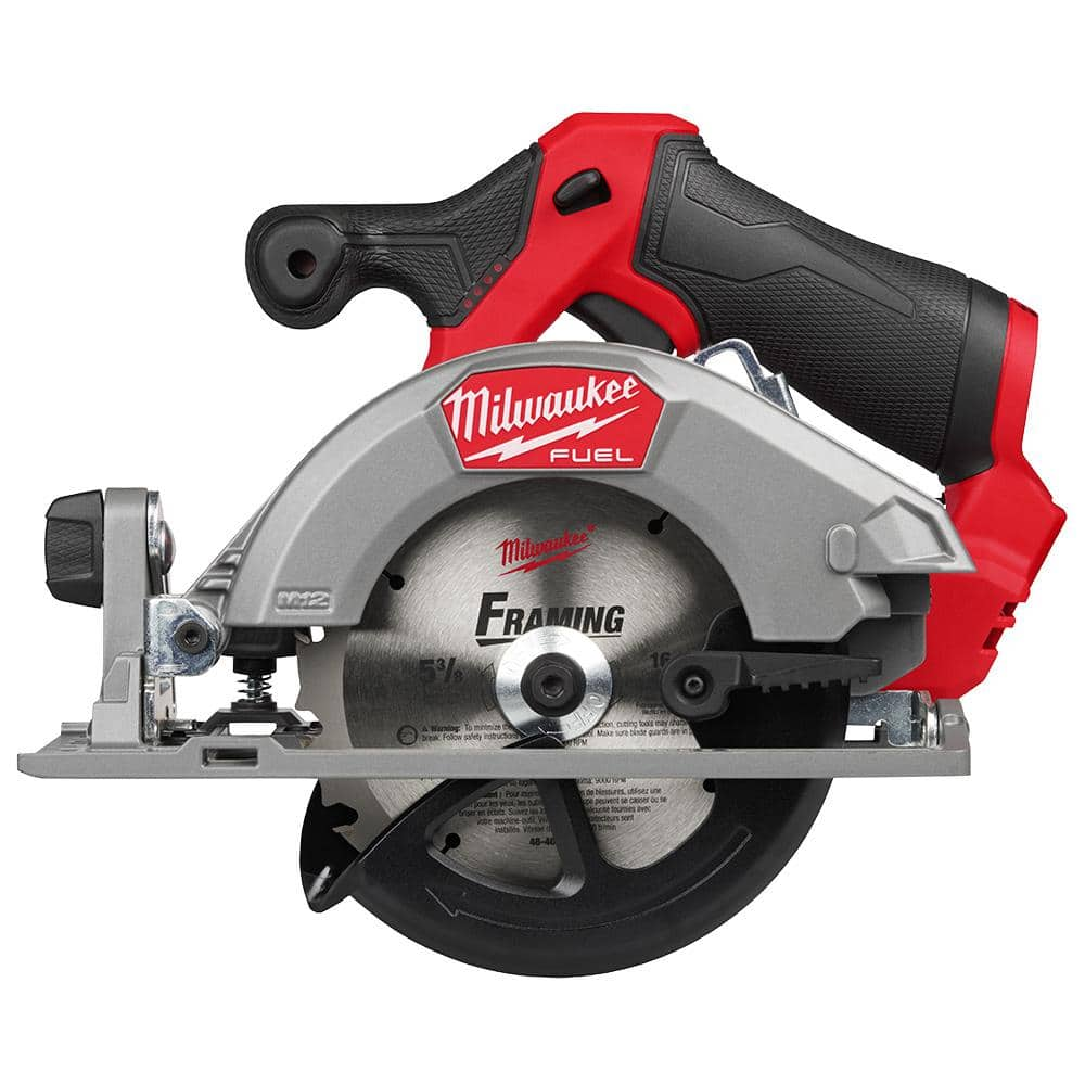 Milwaukee M12 FUEL 12V Lithium-Ion Brushless 5-3/8 in. Cordless Circular Saw w/ M12 12V XC High Output 5.0 Ah Battery Pack