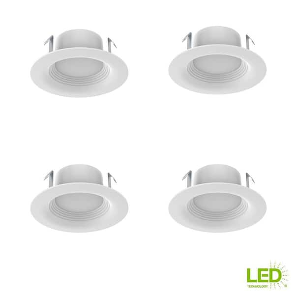 EcoSmart 4 in. White Integrated LED Recessed Trim (3-Pack) DL